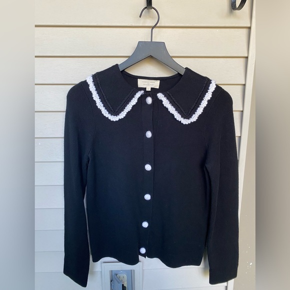 Sezane Sweaters - Sézane, Betty Cardigan, in Black & Ecru!